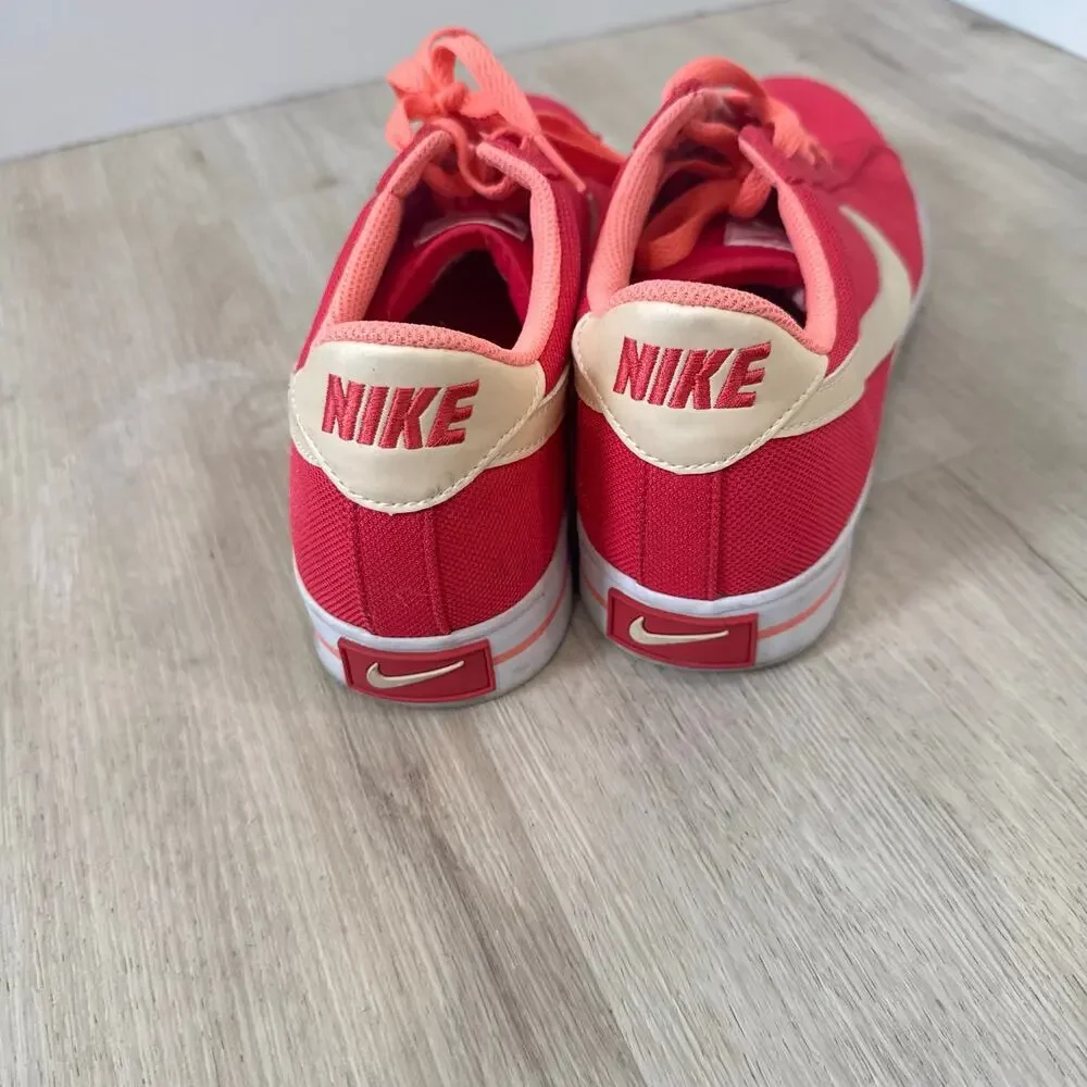 Nike Sweet Classic Canvas Sneakers Bright Coral Pink Low Top Shoes Size 12